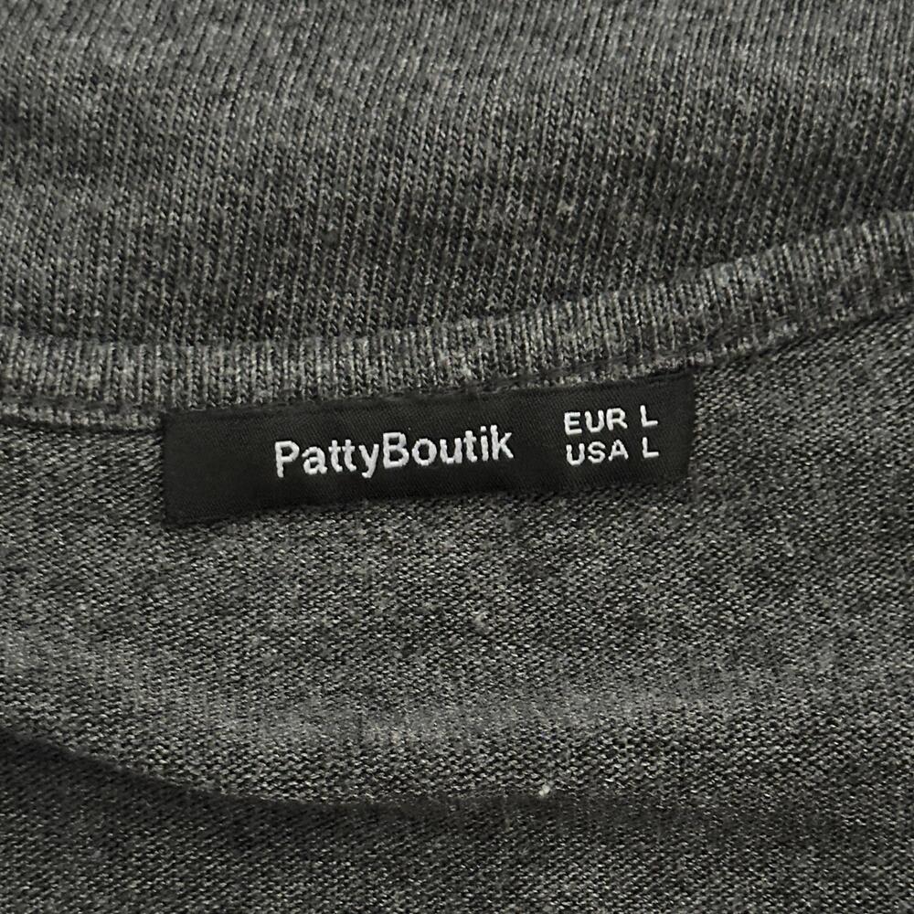 Gray Asymmetrical Button Knit Top - image 7